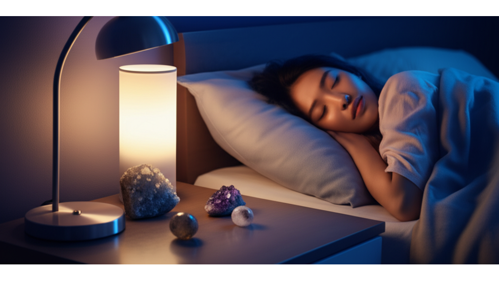 3種助眠水晶_拉長石_灰月光石_紫水晶_改善睡眠原理