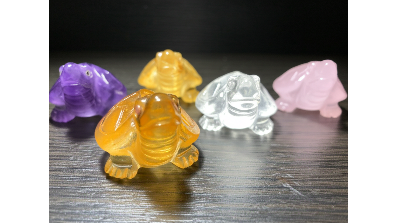 水晶龍龜功效差異_紫_黃_白_粉晶4種材質適用人群詳解