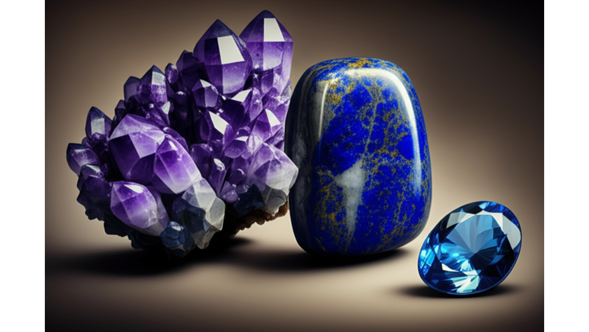 紫水晶_青金石_坦桑石_3種靛色水晶比較_提升簡報_睡眠_冥想效率最高達50