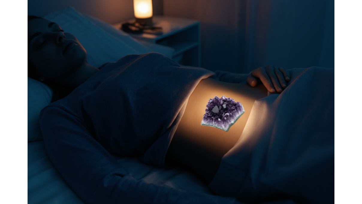 紫骨幹水晶_能量平衡_緩解疼痛_助眠效果提升