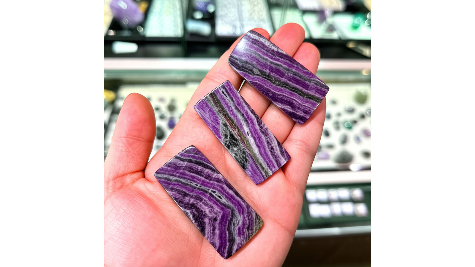 紫龍晶品質檢測_顏色_C_值_70為佳_紋路清晰度_光澤度3大指標
