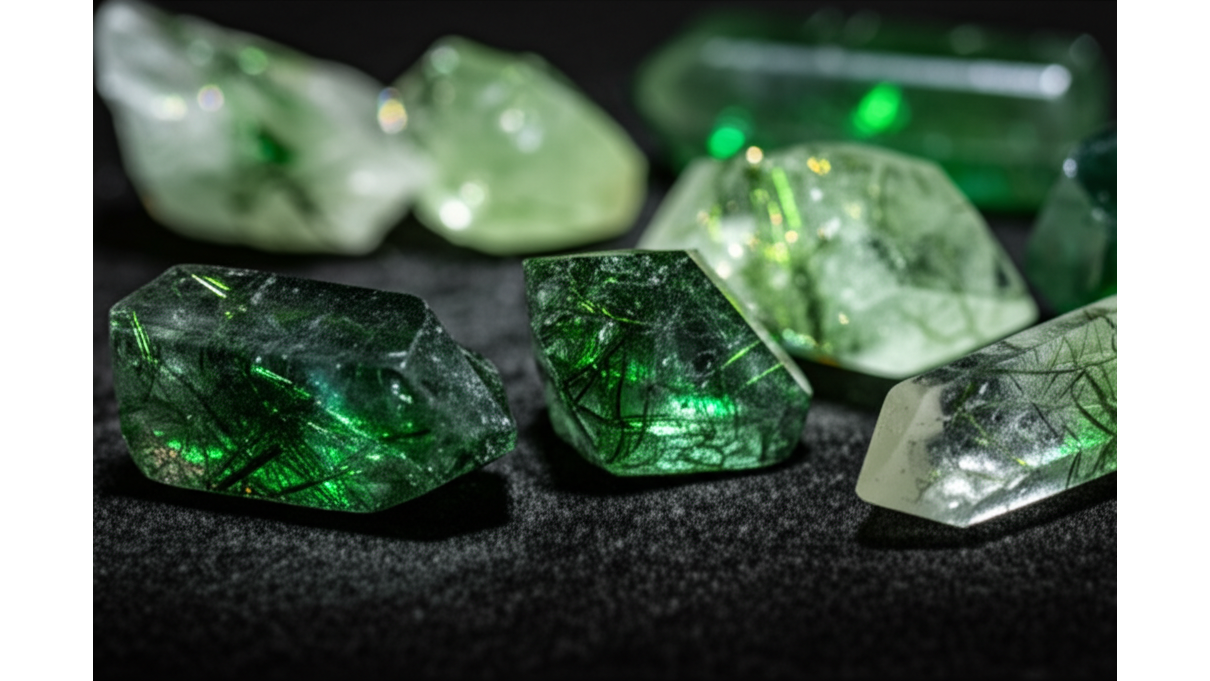 綠髮晶成分解析_陽起石_綠碧璽含量影響價格與外觀_巴西產地髮絲細密_價格約800-1500元_克拉