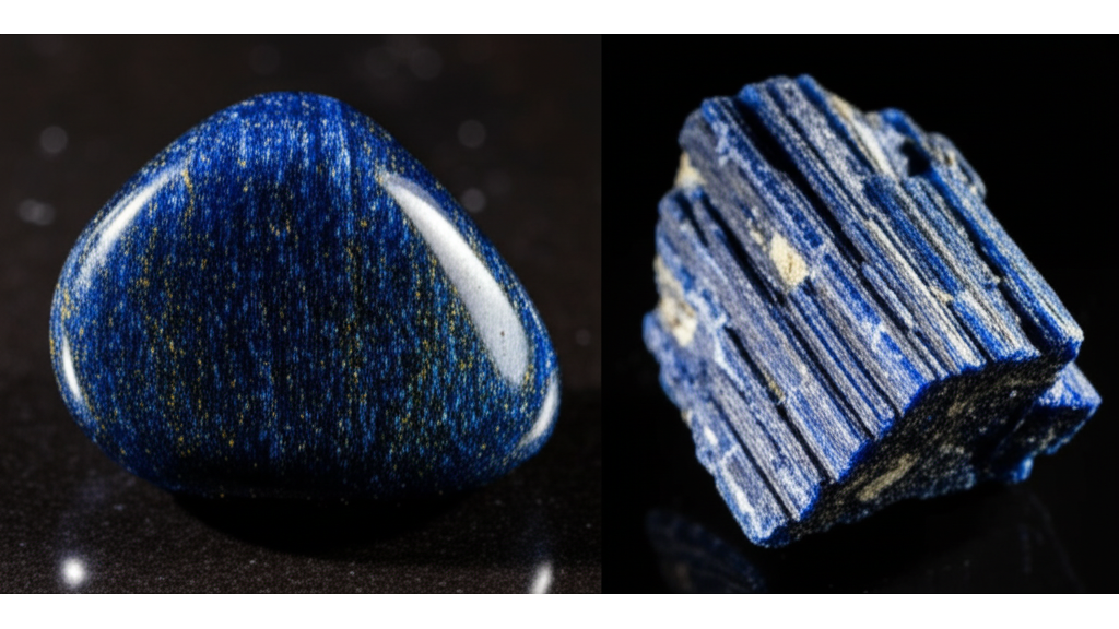 藍金沙與藍晶石成分結構_人造玻璃vs天然礦物_價格差5倍