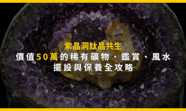紫晶洞鈦晶共生：價值50萬的稀有礦物，鑑賞、風水擺設與保養全攻略