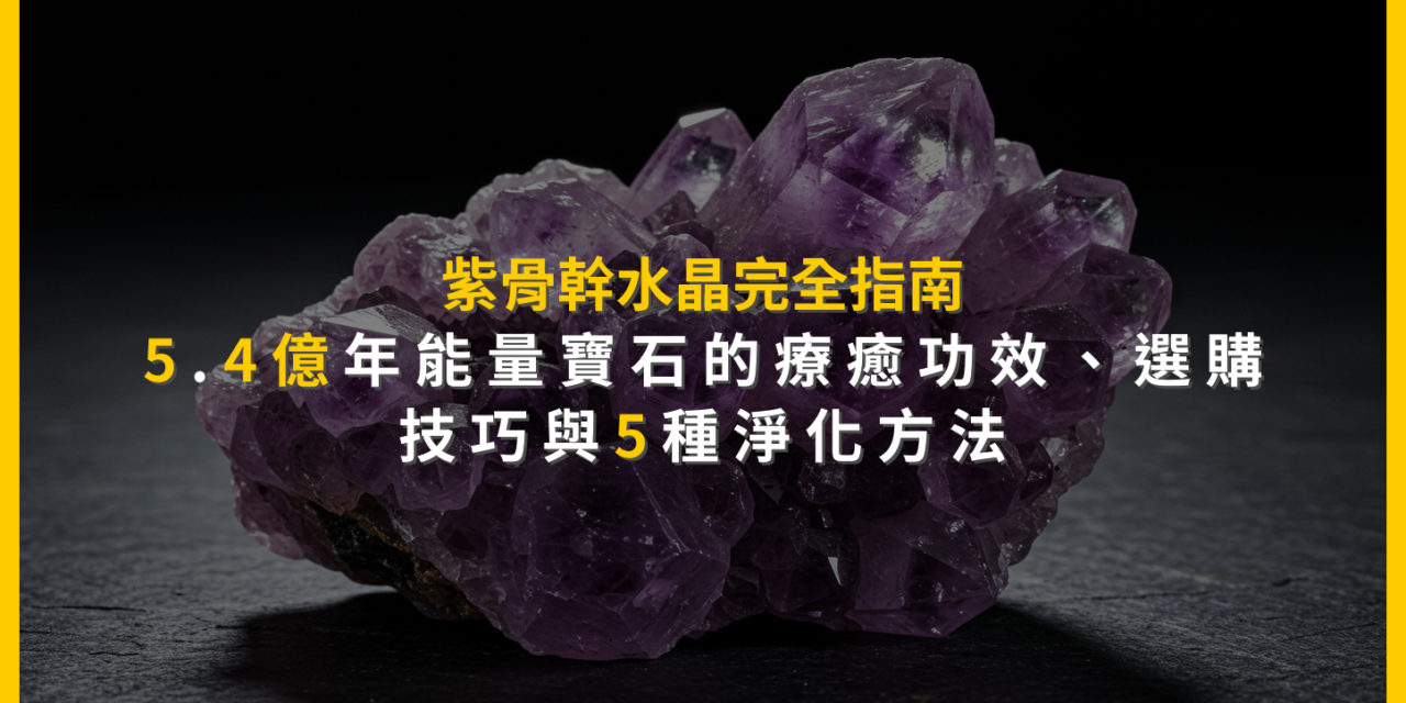 紫骨幹水晶完全指南:5.4億年能量寶石的療癒功效、選購技巧與5種淨化方法